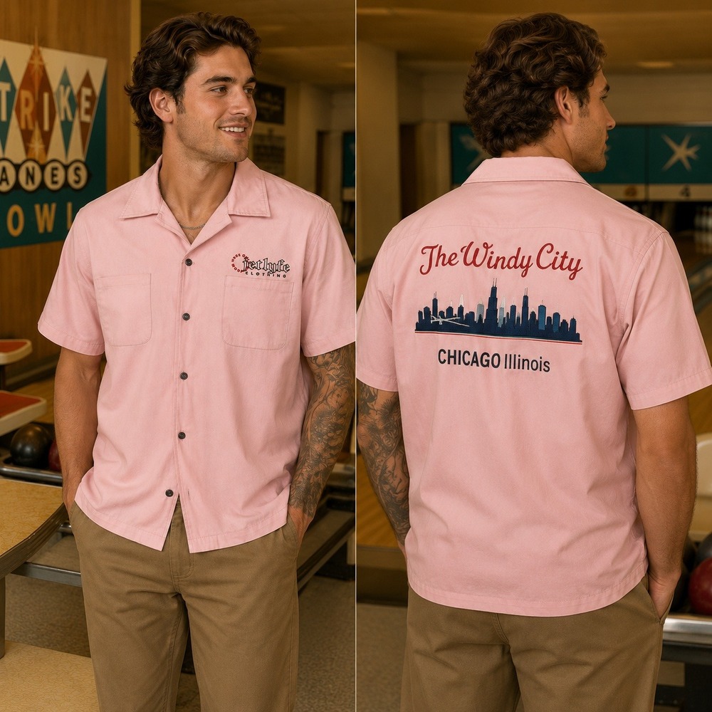 Jetlyfe Clothing Chicago Windy City‎ Shirt Men's XL Pink Embroidered